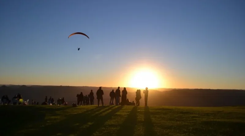 Pôr do sol no Ninho das Águias, em Nova Petrópolis Foto: Everton Porto/Divulgação