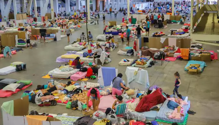 Enchentes históricas de maio de 2024 deixaram milhares de desabrigados e desalojados no Estado Foto: Justiça Federal/Divulgação